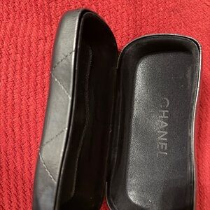 CHANEL Black Quilted Eyewear Case